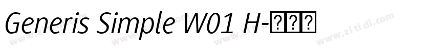 Generis Simple W01 H字体转换